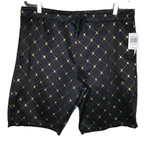 DRILL NYC Gold Bee Pattern Athletic Sweat Shorts Size XL